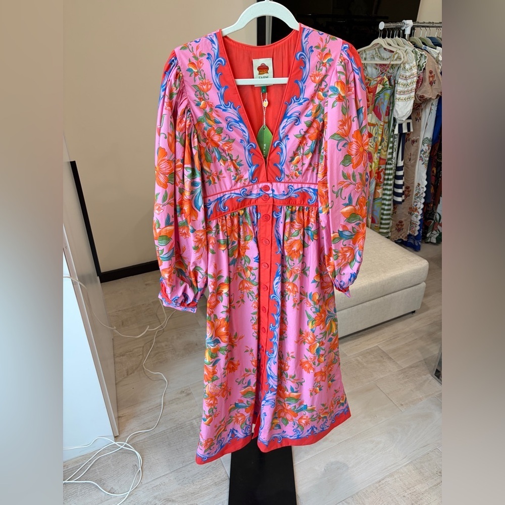Farm Rio: Orange Sicily Flowers Scarf Mini
Dress - Picture 4 of 10